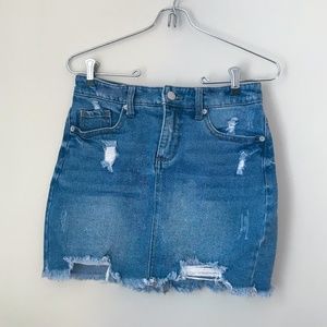Mini Medium Wash Jean Skirt